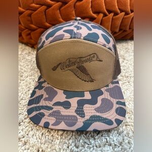 Camo trucker hat western threads duck retro camo like new